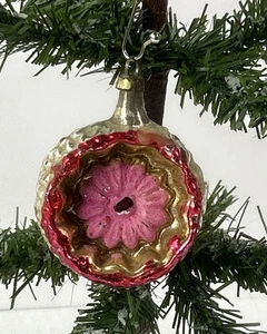 2081/25 1x alter Weihnachtsschmuck Christbaumschmuck Reflexkugel - Picture 1 of 4
