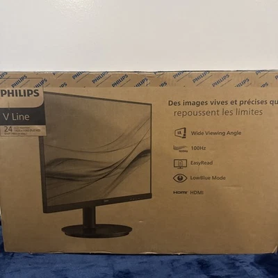 Philips V-line 241V8LBS 24" FHD 1920x1080 100Hz 4ms LCD VA Monitor - Image 1 of 3