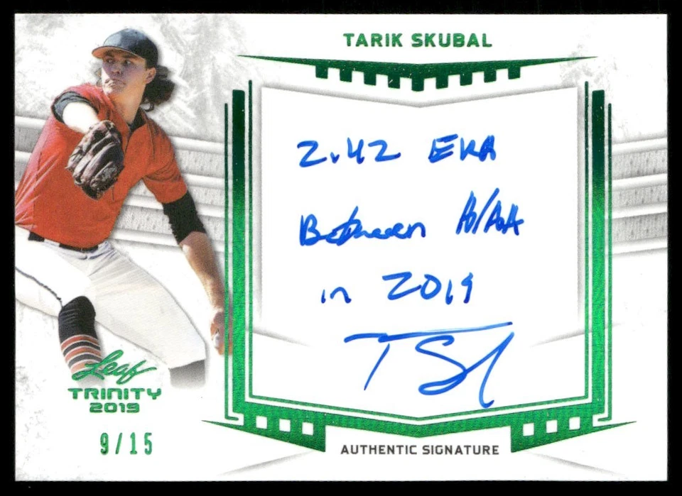 2019 Leaf Trinity Green Spectrum Auto #A-TS1 Tarik Skubal /15 - Image 1 of 2