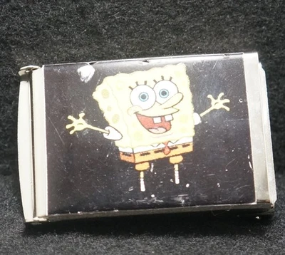 WI11166 VINTAGE AÑOS 2000 ***PANTALONES CUADRADOS BOB ESPONJA*** HEBILLA DE CINTURÓN DE PERSONAJES DE DIBUJOS ANIMADOS Foto 1 de 2