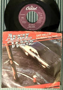 APRIL WINE - Say Hello / Before The Dawn  (OG 1979 7" 45 + PS) - Picture 1 of 2