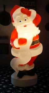 Vintage 43" SANTA CLAUS with List BLOW MOLD Outdoors Christmas LIGHTS UP Works - Picture 1 of 10