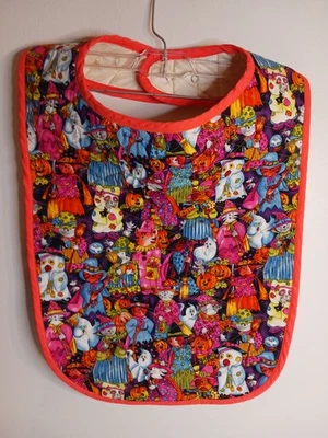 HALLOWEEN TWO ADULT Quilted Multicolor Cotton Bibs for Apple Dunking - Изображение 1 из 4