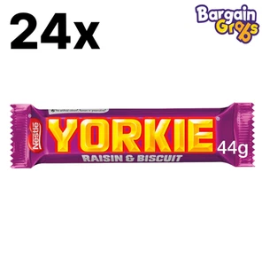 24 x 44g Yorkie Raisin & Biscuit Bars – Chunky Milk Chocolate with Crunchy Biscu - Picture 1 of 1