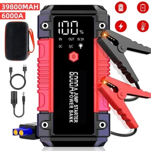 Auto Starthilfe Powerbank 6000A Booster Auto Starthilfe LCD Autobatterie Booster - Bild 1 von 17