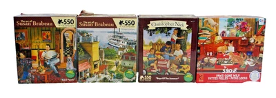 Rompecabezas Susan Brabeau, Christopher Nick & Ceaco Lote de 4 Rompecabezas T1115 Foto 1 de 4