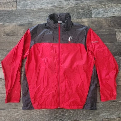 Chaqueta Columbia Cincinnati Bearcats Para Hombres XL Cortavientos Lluvia Capucha Bloque de Color Foto 1 de 4