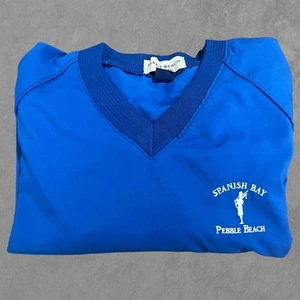 Vintage Spanish Bay Pebble Beach Classic V-Neck Windbreaker Made in USA - Picture 1 of 8