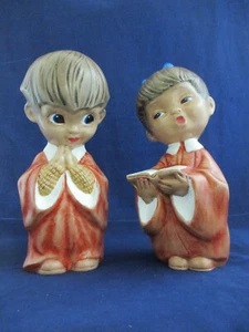 Vintage 1971 Coro Ceramico Ragazzo e Ragazza Figure Firmate da Barbara Baldwin (5) - Foto 1 di 7