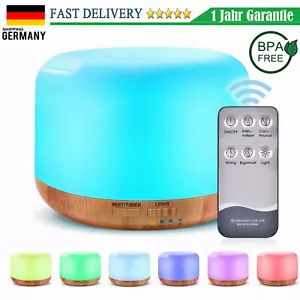 500ml Aroma Diffuser 7 Farbe Aromatherapie Diffuser mit Timer für Ätherische Öle - Bild 1 von 17