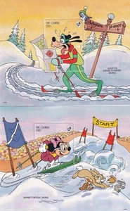 Disney Gambia Yvert SS 213/14 Minnie Goofy deportes de invierno - Imagen 1 de 1