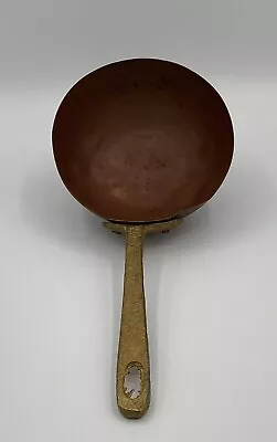 Colher de servir de cobre puro martelado decoração de cozinha feita à mão vintage - Imagem 1 de 4