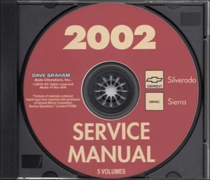 2002 Silverado Sierra Shop Manual Set CD Chevy Pickup Truck GMC Service Repair - Foto 1 di 3