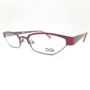 OGI Stainless 4024/1256 Burgundy Gunmetal 50mm New Authentic Eyeglass Frame - Imagen 1 de 3