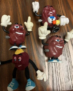 vintage  Lot Of 4 California Raisins 3 Wind Up - Picture 1 of 4