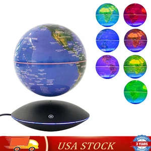 LED Globe Magnetic Levitation Floating Globe Light World Map Rotating Night Lamp - Picture 1 of 9