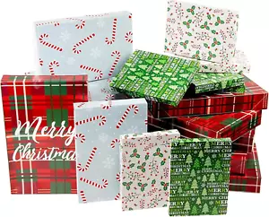 24 Pack Christmas Gift Boxes with Lids for Presents, Empty Holiday Gift Boxes in - Picture 1 of 12