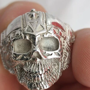 Sterling Silber 925 Biker Gothic Totenkopf Ring Gr. Z4 gepunzt 925 - Bild 1 von 18