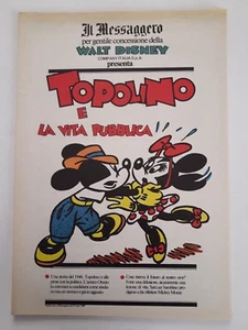 Topolino e la vita pubblica Walt Disney Il Messaggero 1990 - Bild 1 von 1