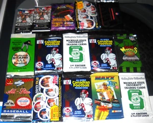 HUGE 59 SEALED PACK LOT BASEBALL FOOTBALL BOWLING TENNIS NASCAR WRESTLING NCAA - Picture 1 of 4