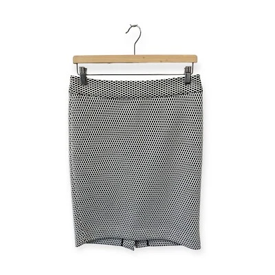 Falda lápiz de malla blanca y negra Banana Republic talla 6 Foto 1 de 4