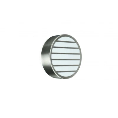 Energiespar Wandaussenleuchte Edelstahl Ø 20cm 18W Silber - Bild 1 von 2