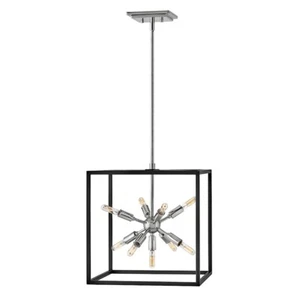 Hinkley Lighting Aros 9 Light Indoor Small Pendant, Black/Nickel - 46317BLK-PN - Picture 1 of 1