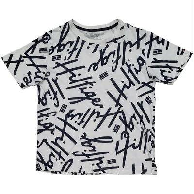 Camiseta TOMMY HILFIGER Niños, Color Blanco Hueso y Azul Marino Talla Grande 16-18 Foto 1 de 4