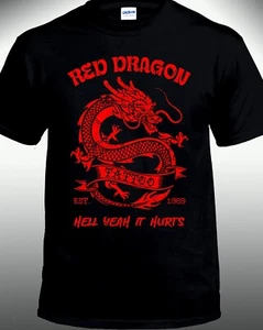 Red Dragon Tattoo Hell Yeah It Hurts T-shirt - Picture 1 of 6