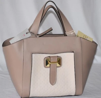 Nicoli camaby women nude fard Genuine Italian Leather Two Tone Satchel Handbag  - Image 1 of 4