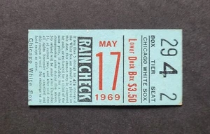 Sox vs Senators 1969 baseball ticket stub Jerry Nyman 1-hitter - Picture 1 of 2
