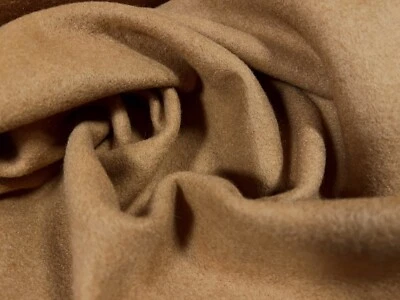 Vegan Wool Heavyweight Flannel Fabric, Per Metre - Plain - Biscuit - Image 1 of 3