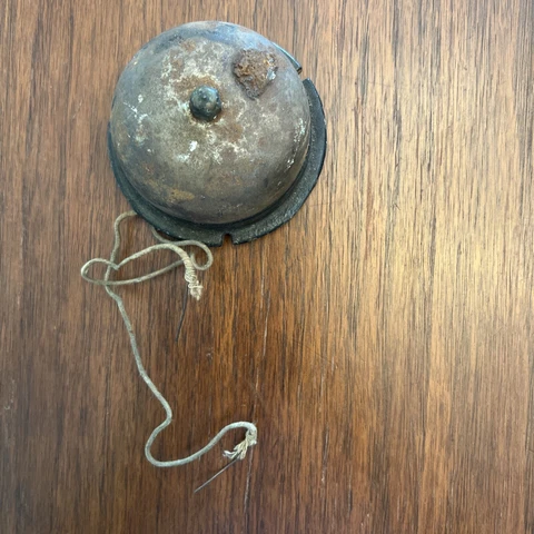 Rare Working! Antique Victorian Early Electric Doorbell Vintage Door Bell Cover