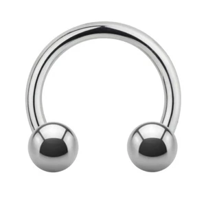 Treuheld® - 1,2 mm Piercing Hufeisen - CBR - Titan - Silber (4581v) - Bild 1 von 2
