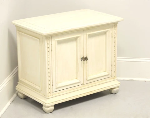 Mid 20th Century Ivory Painted Slightly Distressed Spanish Style Nightstand Cover