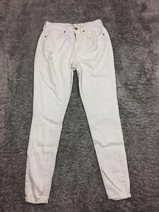 Mudd High Rise Jean Legging Womens Size 1 Juniors Off White Flex Stretch Skinny - Picture 1 of 12