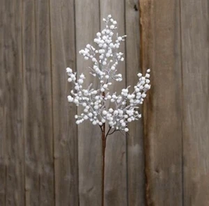 25-1/2" Snowball Glittered Floral Pick - Picture 1 of 1