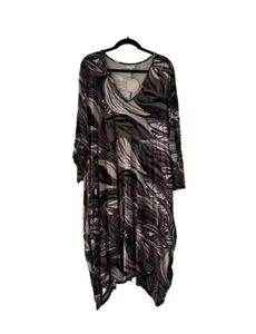 Zim & Zoe Size 30/32 Dress Monet Drape Stunning Soft Flowy Dress Long Sleeve - Picture 1 of 4