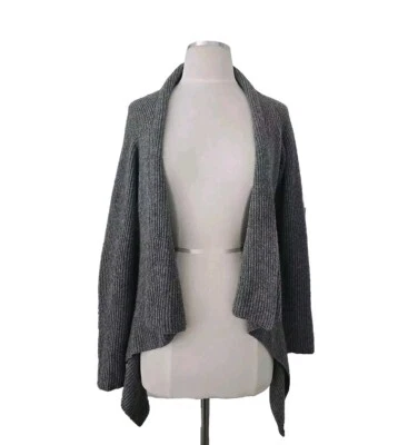Cárdigan drapeado abierto de lana cachemir gris talla S CO OP BARNEY'S NEW YORK para mujer Foto 1 de 4