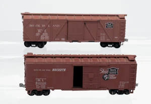 2 Vintage HO Scale Rock Island Rocket Freight Cars R.I. 42165 & R.I. 20039 C-6 - Picture 1 of 6