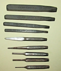 Snap-On Tools 4 - SR Tapered Bit Extractors & 4 PPC Punches & 1 Cape Chisel - Picture 1 of 12
