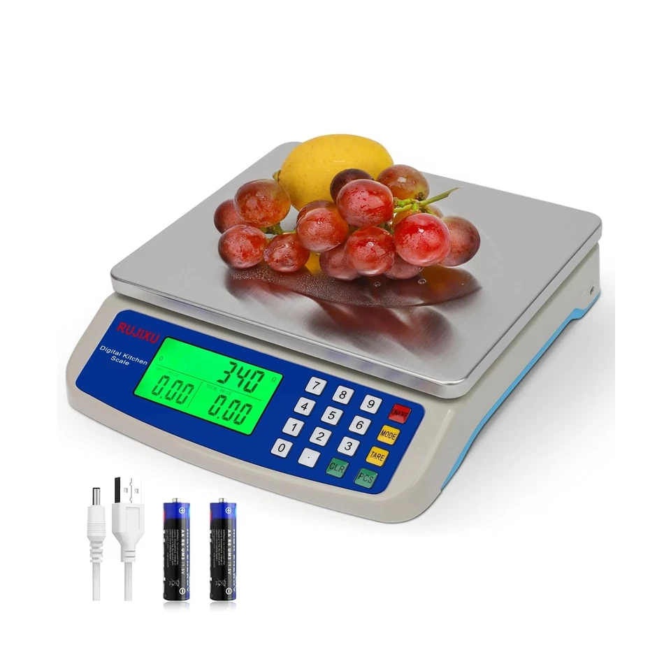 Báscula de cocina digital grande 30 kg báscula comercial para alimentos 66 lb para Bak... Envío rápido Foto 1 de 4