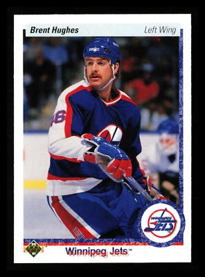 Brent Hughes 1990-91 Upper Deck Hockey NHL #333b Winnipeg Jets - Image 1 of 2