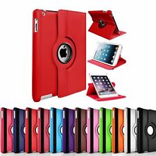 Funda giratoria 360 para Apple iPad 2 3 4 9,7"" 2019 2020 10,2"" cubierta de cuero con soporte