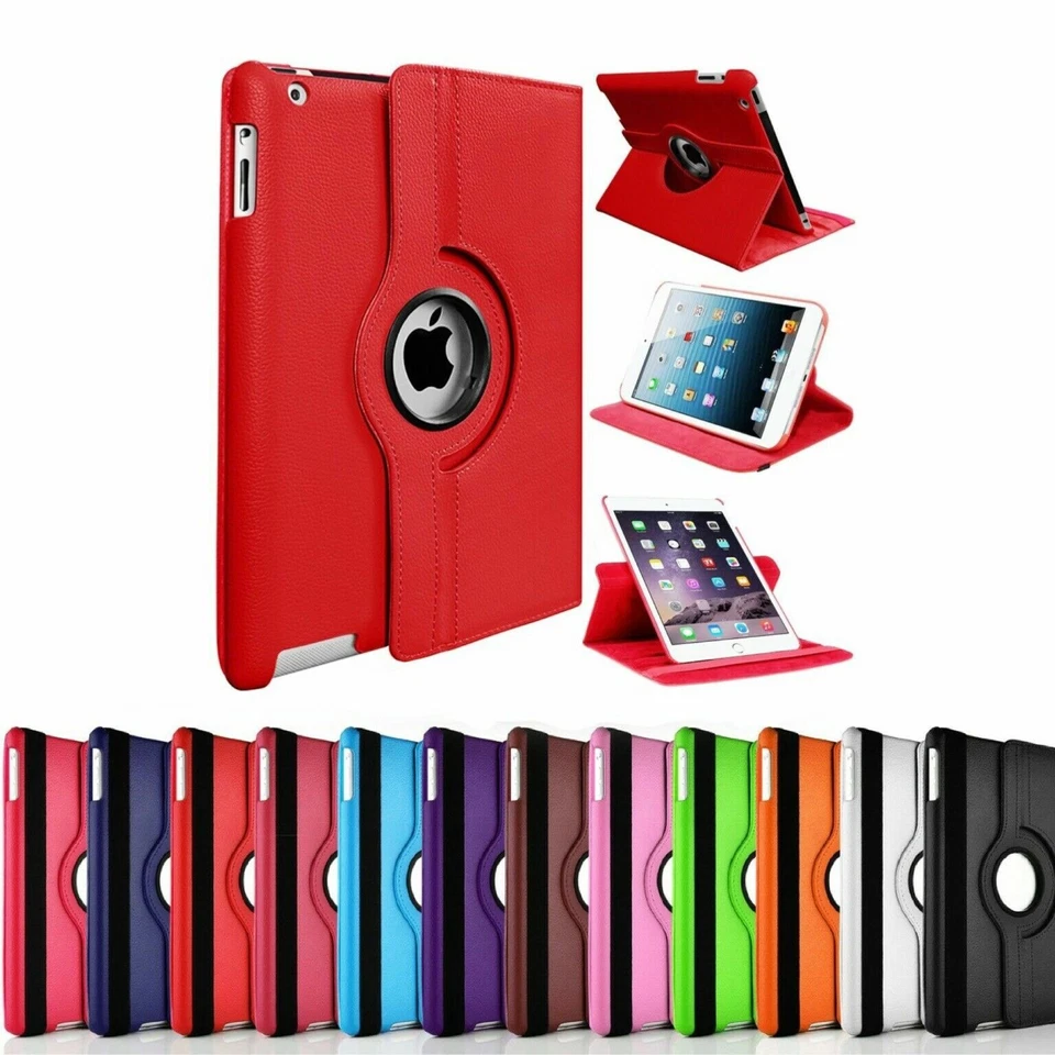 360 Rotating Case for Apple iPad 2 3 4 9.7" 2019 2020 10.2" Leather Stand Cover - Image 1 of 1