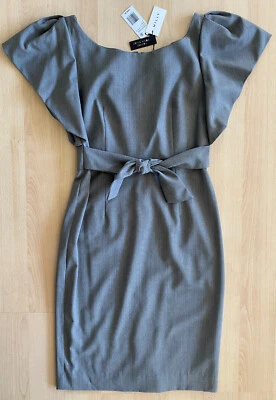 Nuevo con etiquetas Vestido de Lana Gris Milly Dakota 450 Minorista-Hecho de Tela Italiana-Apretado Talla 8 Foto 1 de 4