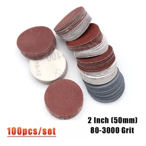 100pcs 2 Inch Sandpaper Mixing Set Sanding Discs Grinding Polishing 80-3000 Grit - Picture 1 of 5