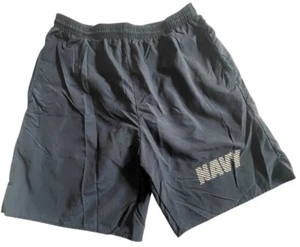 US NAVY Soffe Mens Shorts Size M USN Physical Training Blue Lined Reflective NEW - Picture 1 of 8