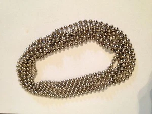 ROLL / RÖMERROLLO DURCHGEHENDE SCHLAUFE NICKEL PERLENKETTE - 2 MTR TROPFEN - Bild 1 von 1