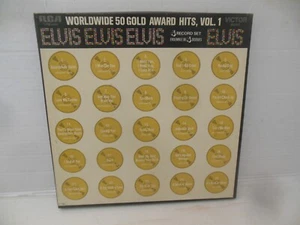 ELVIS PRESLEY exc 4X vinyl lp boxed set WORLDWIDE 50 GOLD AWARDS HITS VOL. 1 - Picture 1 of 5